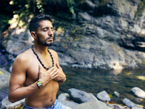 man meditating